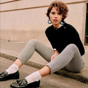 Sezane Clara Trousers, Ecru Black Size 38